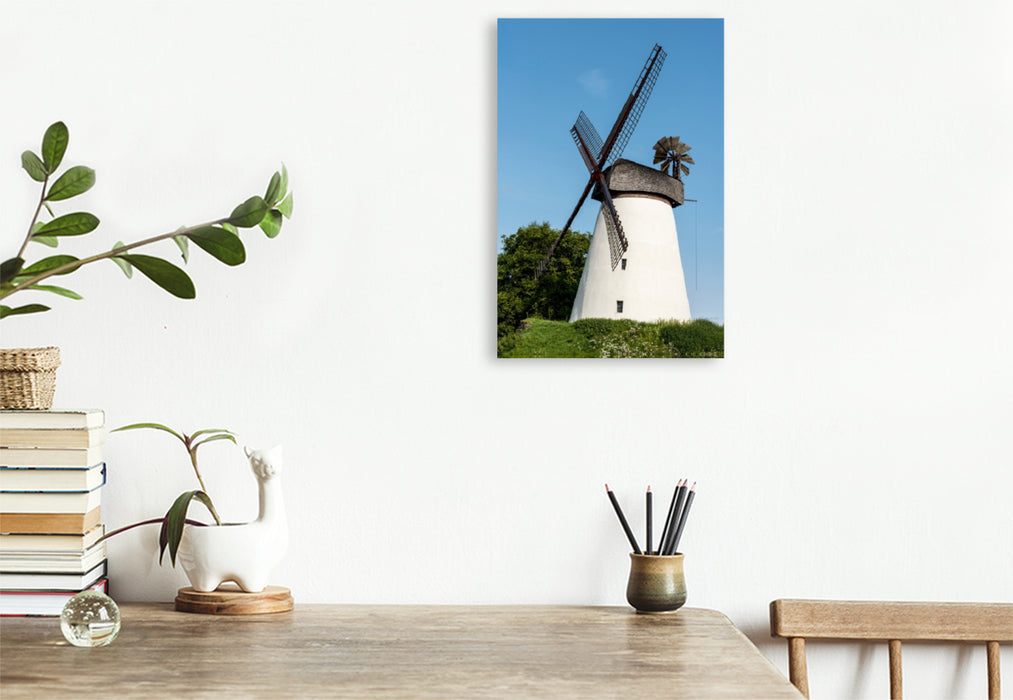 Premium Textil-Leinwand Premium Textil-Leinwand 80 cm x 120 cm  hoch Hummelbecker Windmühle, Holländerwindmühle, Dützen