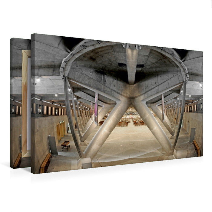 Premium Textil-Leinwand Die U-Bahn-Kirche Lourdes