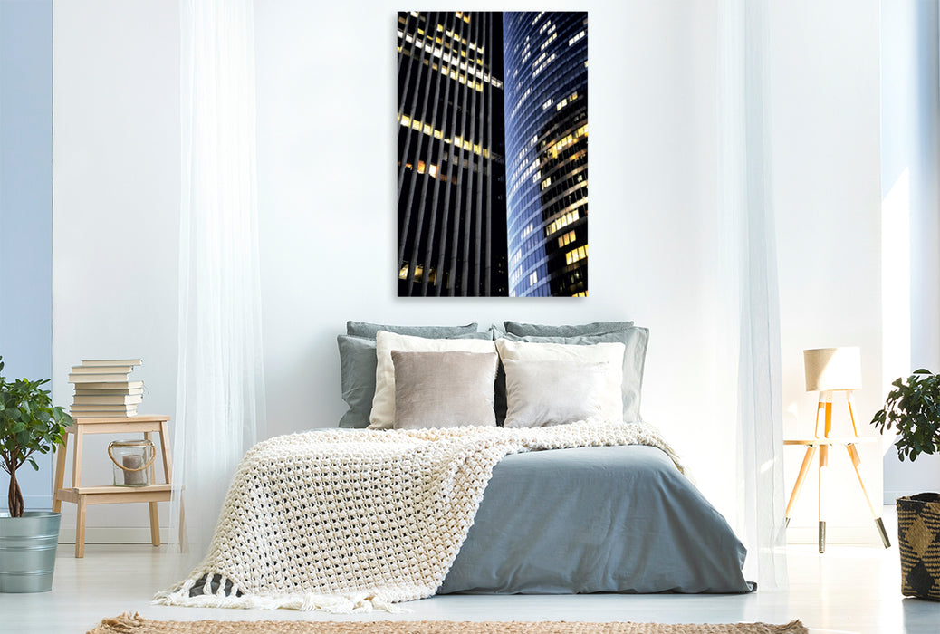 Premium Textil-Leinwand Premium Textil-Leinwand 80 cm x 120 cm  hoch Der Turm der Manhattan Nachbarschaft des Verteidigungsministeriums