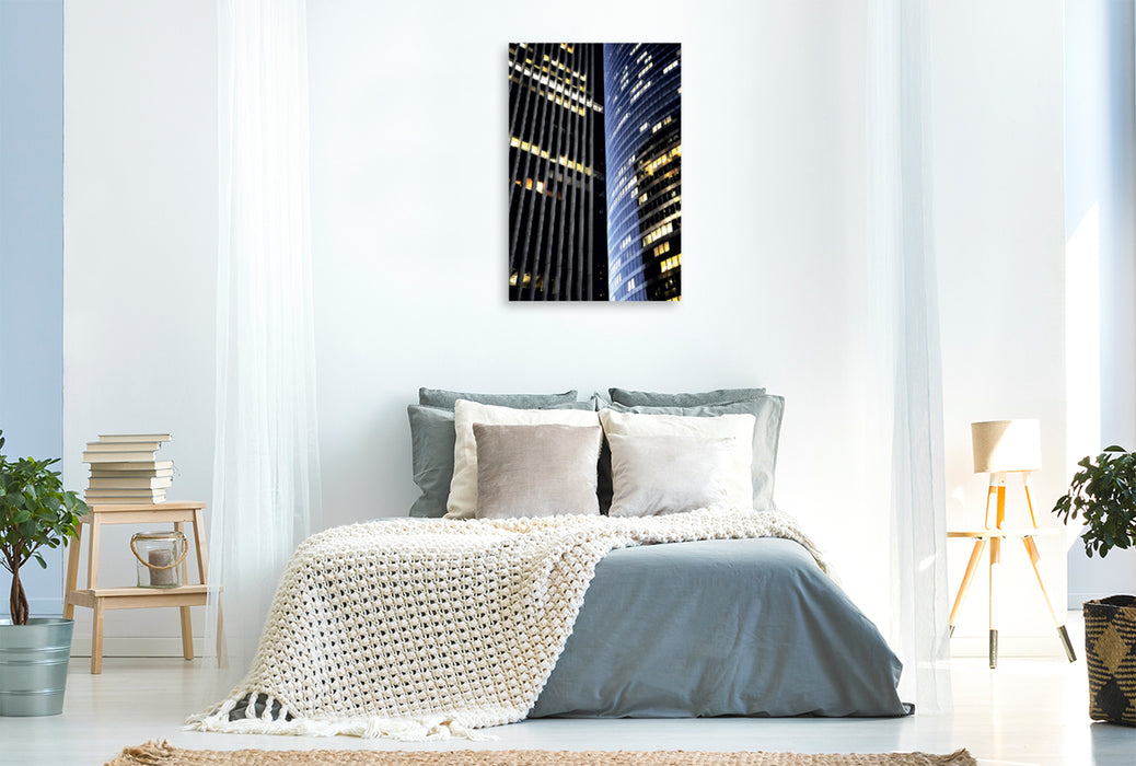 Premium Textil-Leinwand Premium Textil-Leinwand 80 cm x 120 cm  hoch Der Turm der Manhattan Nachbarschaft des Verteidigungsministeriums