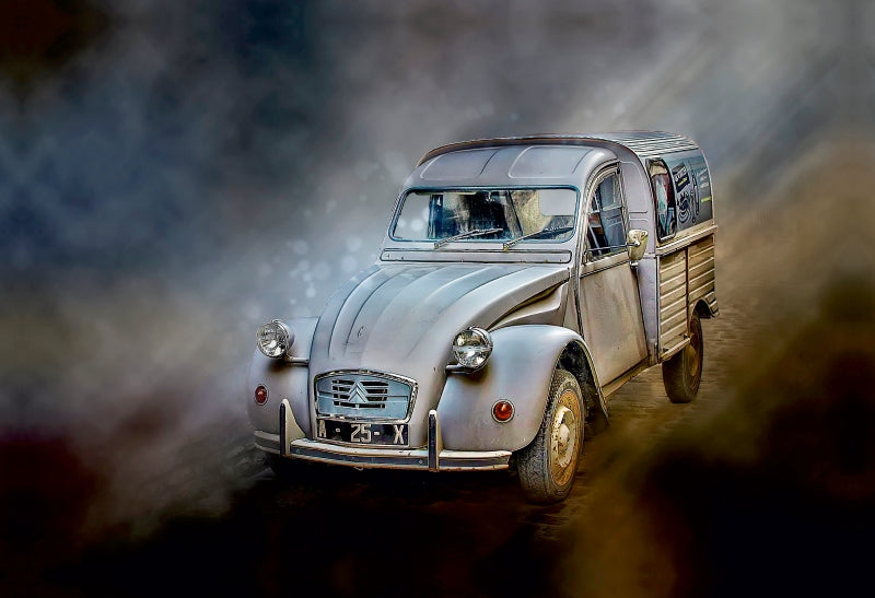 Premium Textil-Leinwand Die Ente - Citroën 2CV