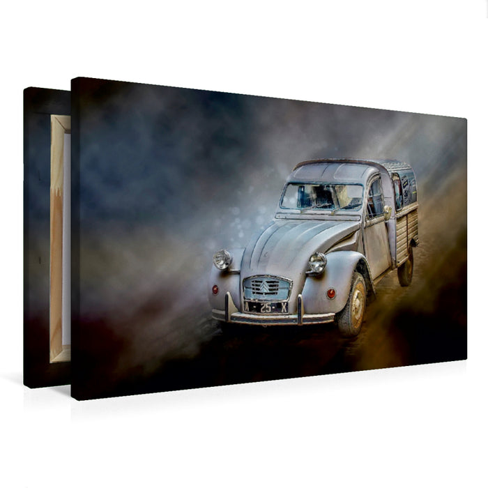 Premium Textil-Leinwand Die Ente - Citroën 2CV