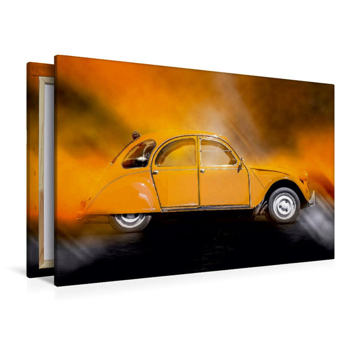 Premium Textil-Leinwand Die Ente - Citroën 2CV