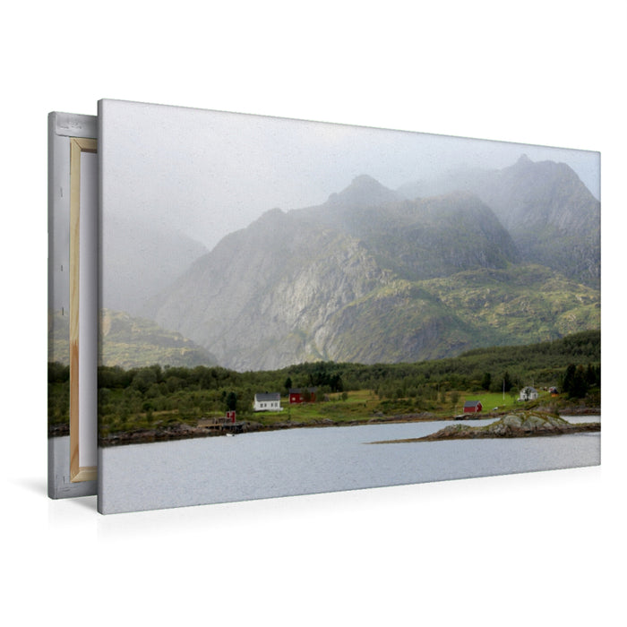 Premium Textil-Leinwand Lichtstimmung nahe Trollfjord