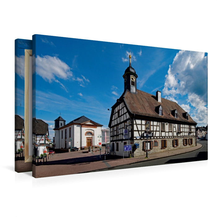Premium Textil-Leinwand Altes Rathaus Kelkheim