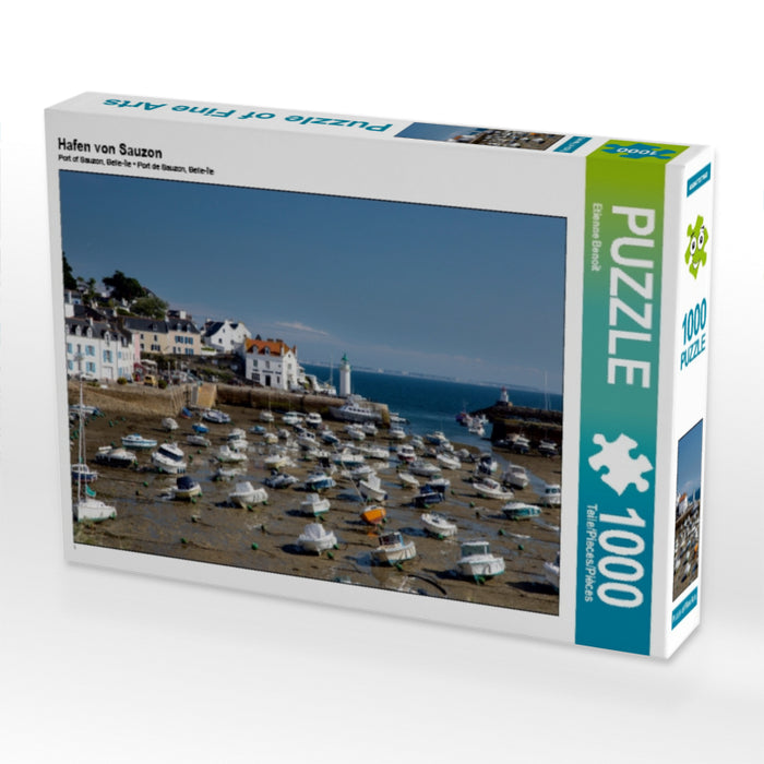 Hafen von Sauzon 1000 Teile Puzzle quer - CALVENDO Foto-Puzzle'