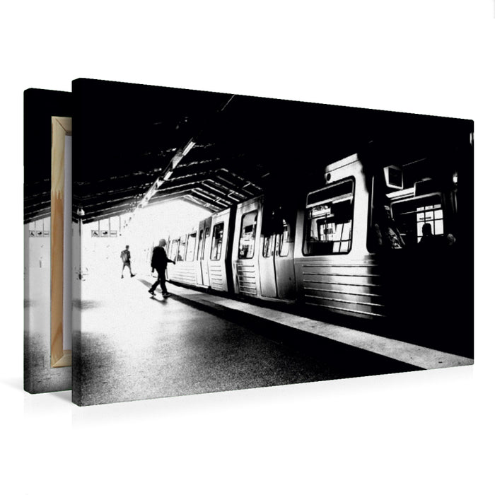 Premium Textil-Leinwand U-Bahnhof Rödingsmarkt