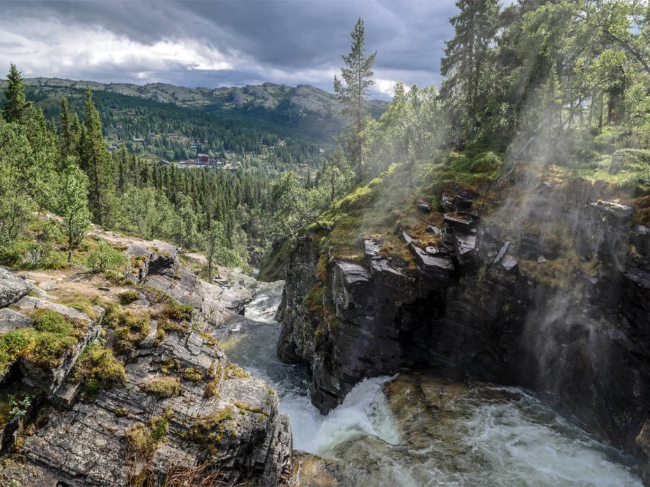 Wasserfall Rondane-Nationalpark - CALVENDO Foto-Puzzle'