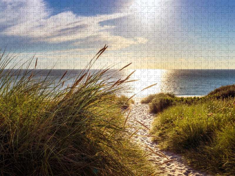 Strandzugang zur Nordsee am Weststrand von Sylt - CALVENDO Foto-Puzzle'