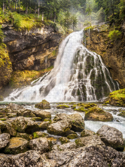 Der Gollinger Wasserfall - CALVENDO Foto-Puzzle'