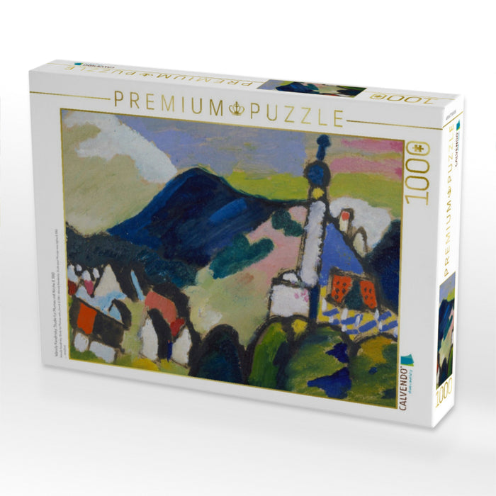Wassily Kandinsky. Studie für Murnau mit Kirche II, 1910 - CALVENDO Foto-Puzzle'