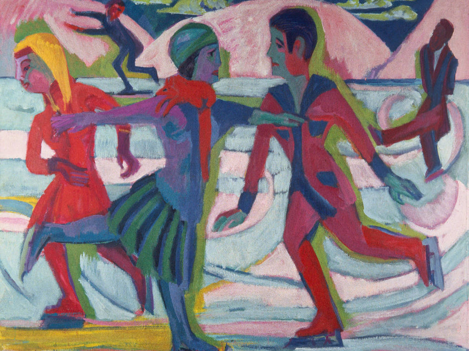 Ernst Ludwig Kirchner. Schlittschuhläufer, 1924/25 - CALVENDO Foto-Puzzle'