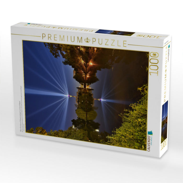 Blaue Stunde am Schwanenspiegel zum Grand Départ - CALVENDO Foto-Puzzle'