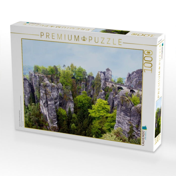 Bastei im Elbsandsteingebirge - CALVENDO Foto-Puzzle'