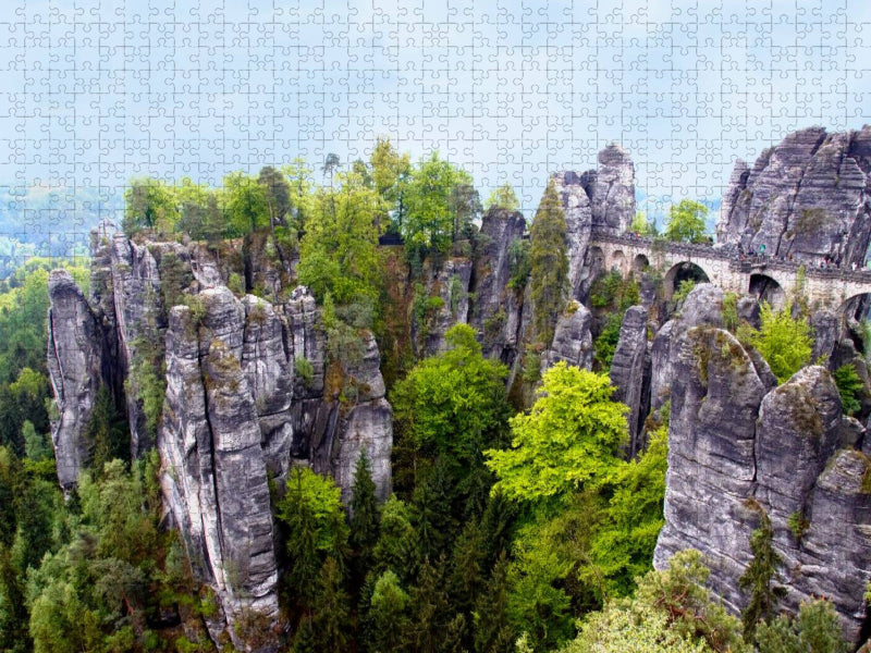 Bastei im Elbsandsteingebirge - CALVENDO Foto-Puzzle'