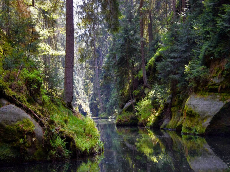 Kirnitzschtal im Elbsandsteingebirge - CALVENDO Foto-Puzzle'