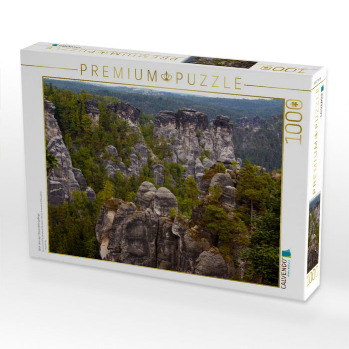 Blick über das Elbsandsteingebirge - CALVENDO Foto-Puzzle'
