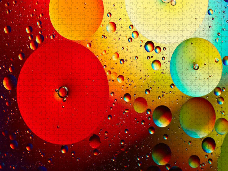 Farbrausch mit Öl und Wasser 03 - CALVENDO Foto-Puzzle'