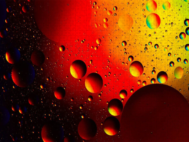 Farbrausch mit Öl und Wasser 11 - CALVENDO Foto-Puzzle'
