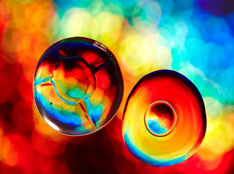 Farbrausch mit Öl und Wasser 05 - CALVENDO Foto-Puzzle'