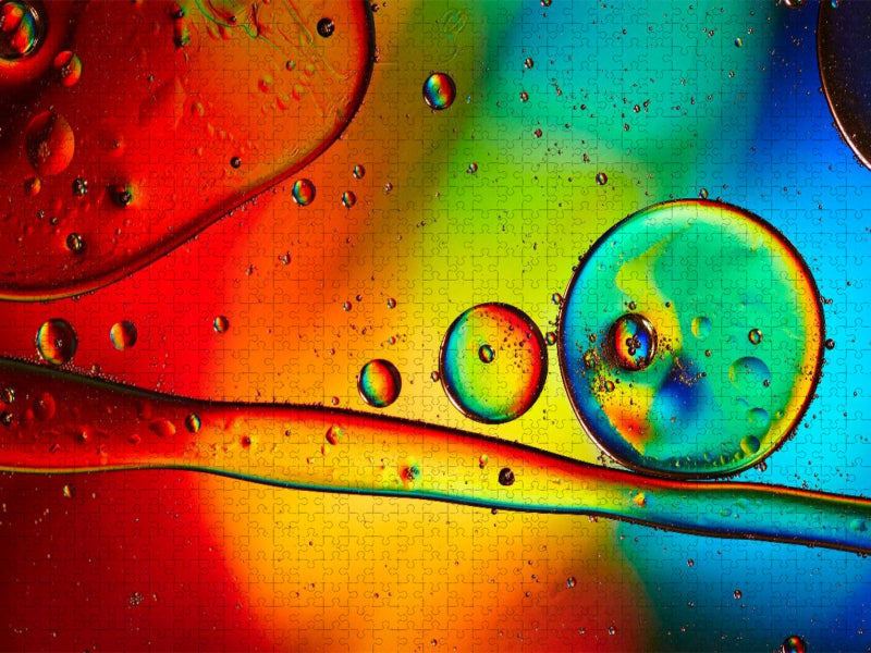 Farbrausch mit Öl und Wasser 09 - CALVENDO Foto-Puzzle'