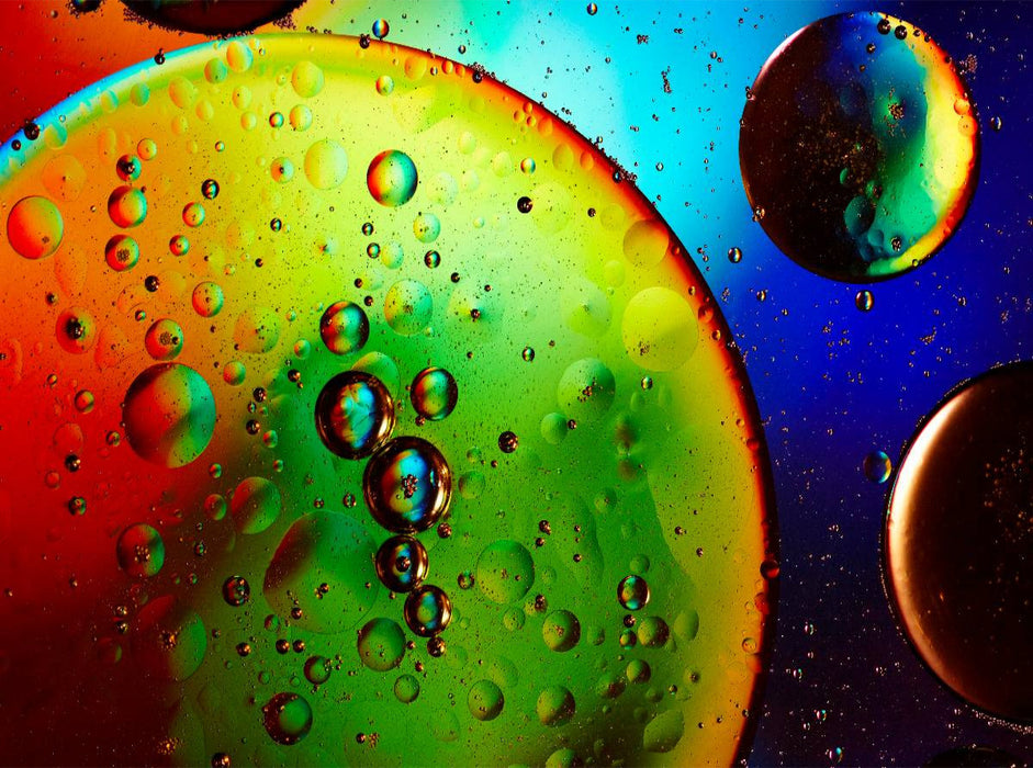 Farbrausch mit Öl und Wasser 10 - CALVENDO Foto-Puzzle'
