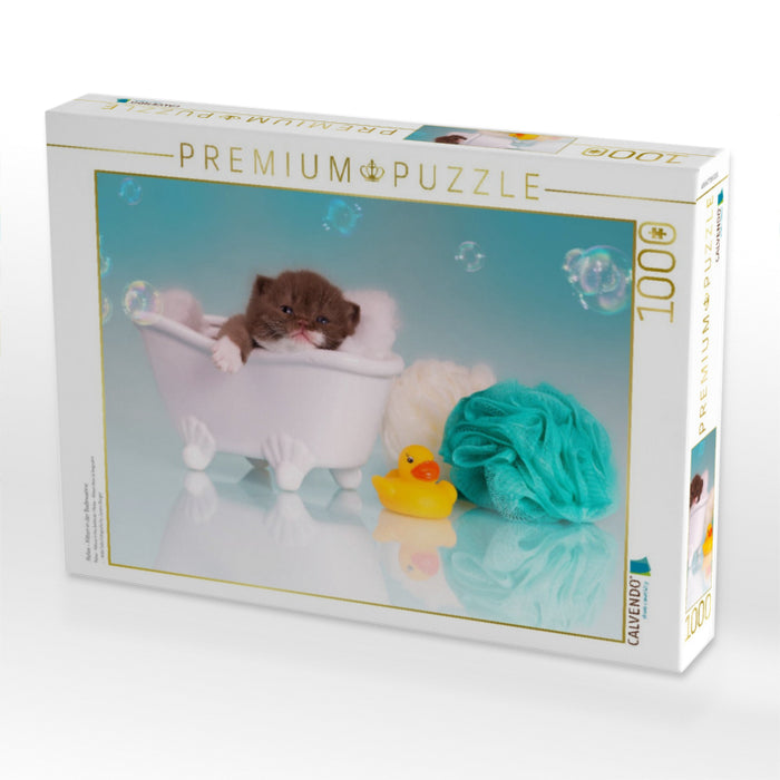 Relax - Kitten in der Badewanne - CALVENDO Foto-Puzzle'