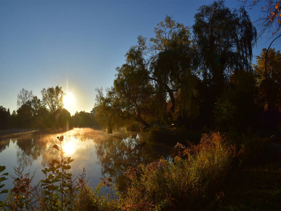 Herbstliche Morgenstimmung am See - CALVENDO Foto-Puzzle'