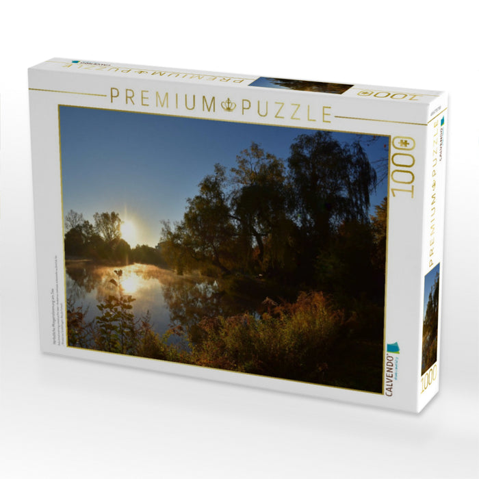 Herbstliche Morgenstimmung am See - CALVENDO Foto-Puzzle'