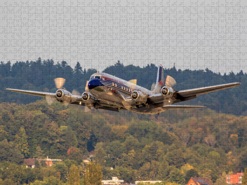 Red Bull Douglas DC-6 Zürich, Switzerland - CALVENDO Foto-Puzzle'