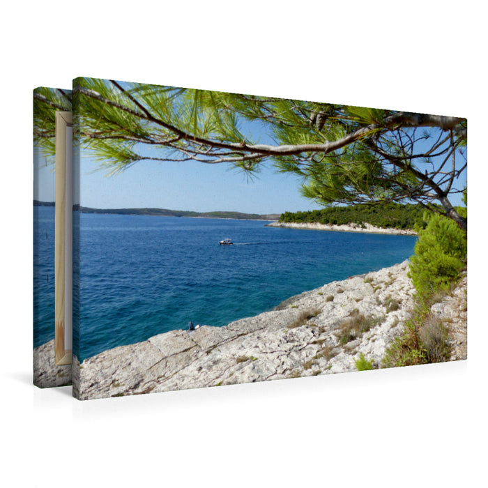 Premium Textil-Leinwand Istrien, Küste Kap Kamenjak