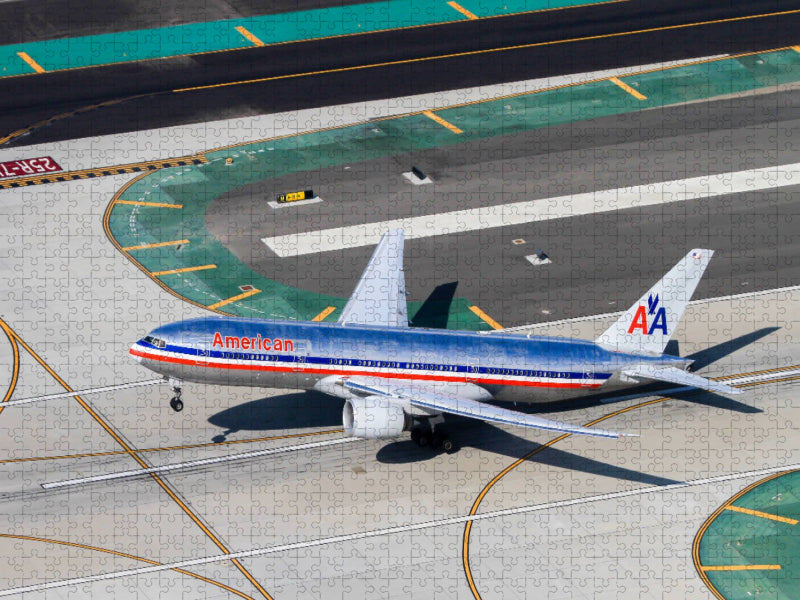 American Airlines Boeing 777-200 Los Angeles, USA - CALVENDO Foto-Puzzle'