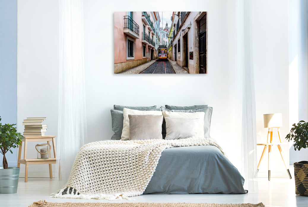 Premium Textil-Leinwand Premium Textil-Leinwand 120 cm x 80 cm quer Ein Motiv aus dem Kalender Lissabon - Traumstadt am Tejo