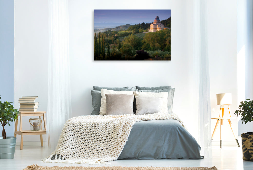 Premium textile canvas Premium textile canvas 120 cm x 80 cm landscape Tuscany 