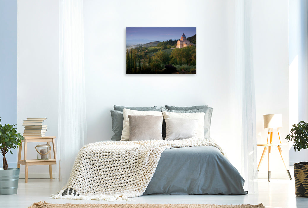 Premium textile canvas Premium textile canvas 120 cm x 80 cm landscape Tuscany 