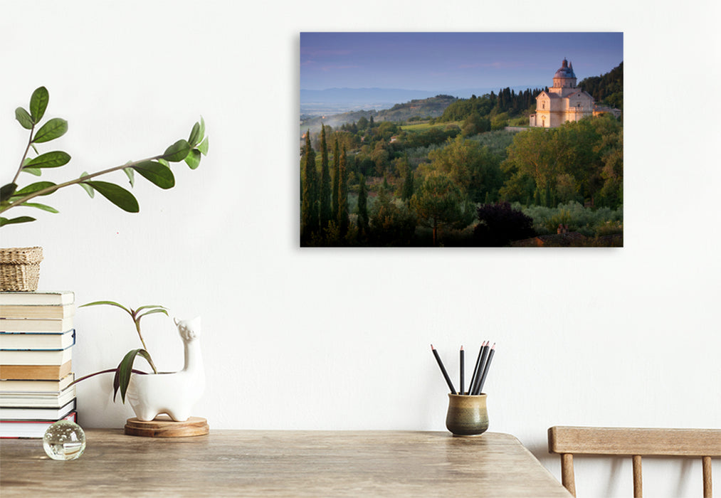 Premium textile canvas Premium textile canvas 120 cm x 80 cm landscape Tuscany 