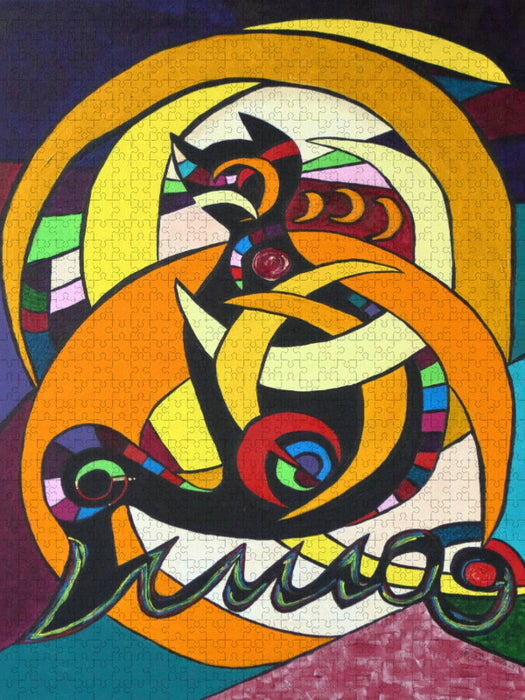 Luna-Kätz-Dreams, Petra Kolossa, Acryl auf Leinwand, 70x50, 2014 - CALVENDO Foto-Puzzle'