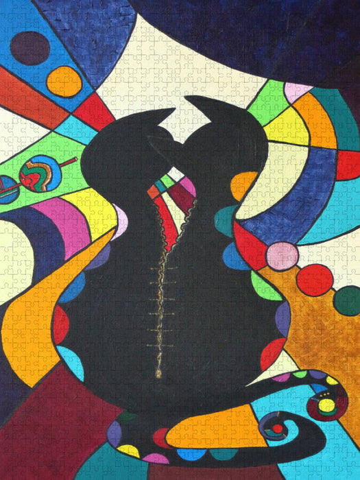 Zip-Kätz, Petra Kolossa, Acryl auf Leinwand, 70x50, 2015 - CALVENDO Foto-Puzzle'