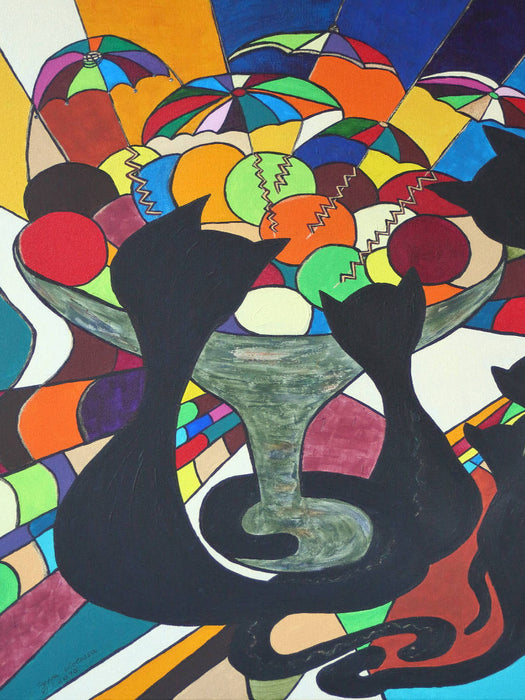 Nasch-Kätz, Petra Kolossa, Acryl auf Leinwand, 70x50, 2015 - CALVENDO Foto-Puzzle'