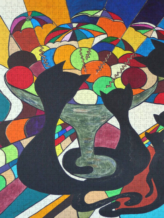 Nasch-Kätz, Petra Kolossa, Acryl auf Leinwand, 70x50, 2015 - CALVENDO Foto-Puzzle'