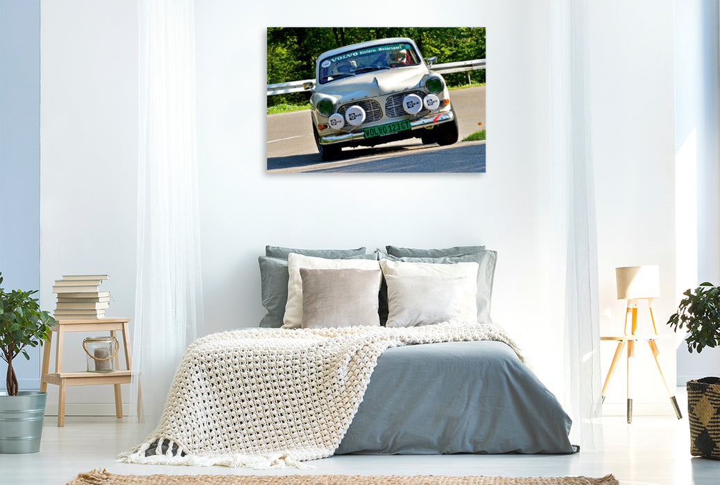 Toile textile premium Toile textile premium 120 cm x 80 cm paysage Volvo Amazon 123 GT Amazon - 1967 