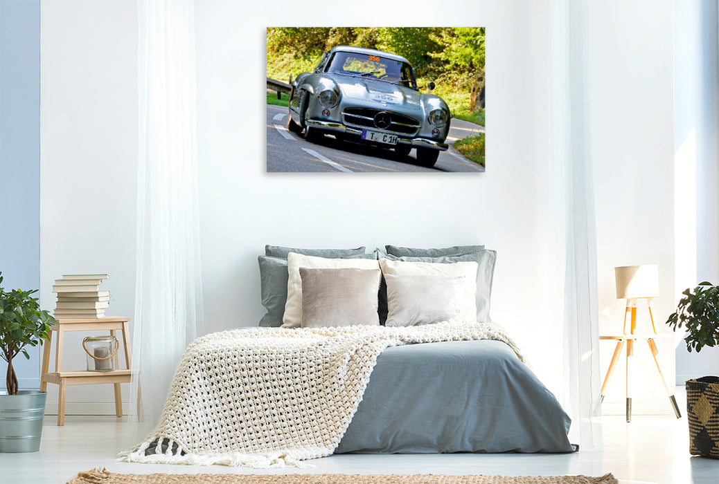 Premium Textil-Leinwand Premium Textil-Leinwand 120 cm x 80 cm quer Mercedes 300SL Flügeltürer - 1954