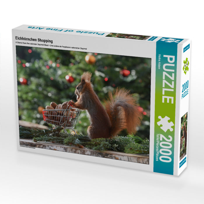 Eichhörnchen Shopping 2000 Teile Puzzle quer - CALVENDO Foto-Puzzle'