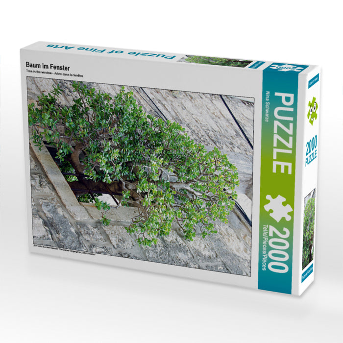 Arbre dans la fenêtre - Puzzle photo CALVENDO 