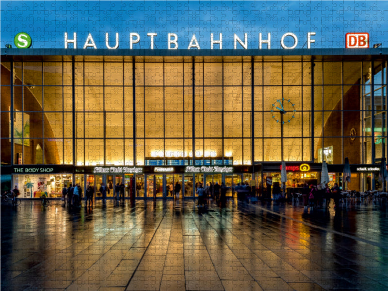 Köln - Hauptbahnhof 1000 Teile Puzzle quer - CALVENDO Foto-Puzzle'