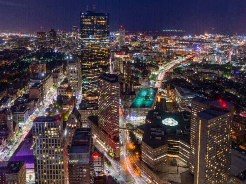 Lichter der Nacht in Boston - CALVENDO Foto-Puzzle'