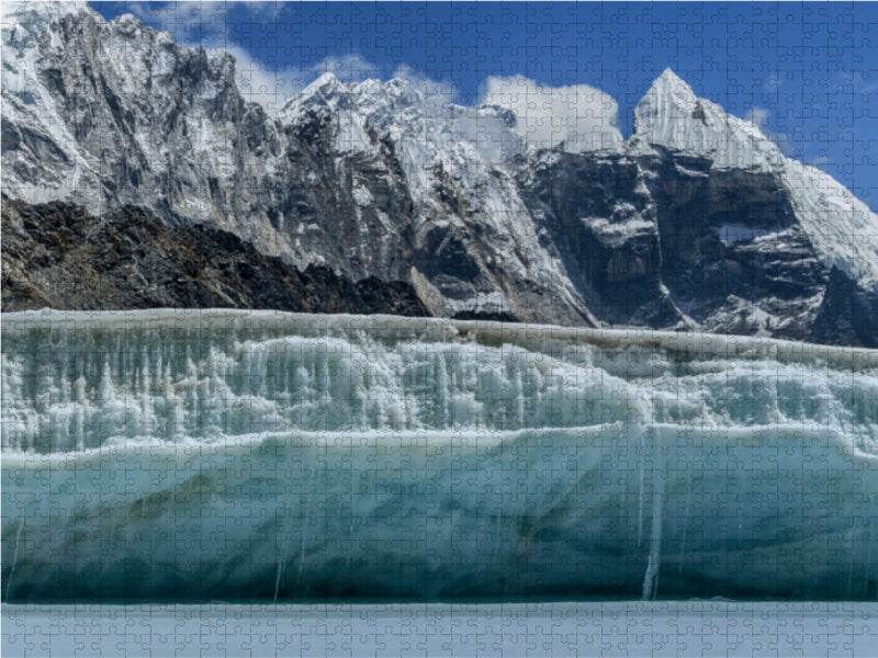 Ein Gletscher am Cho La Pass 1000 Teile Puzzle quer - CALVENDO Foto-Puzzle'