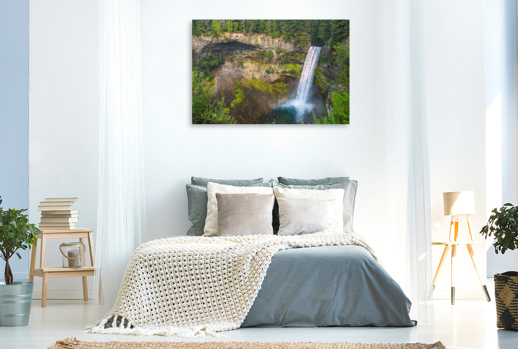 Toile textile haut de gamme Toile textile haut de gamme 120 cm x 80 cm Paysage Beauté de la cascade : Brandywine Falls près de Whistler 