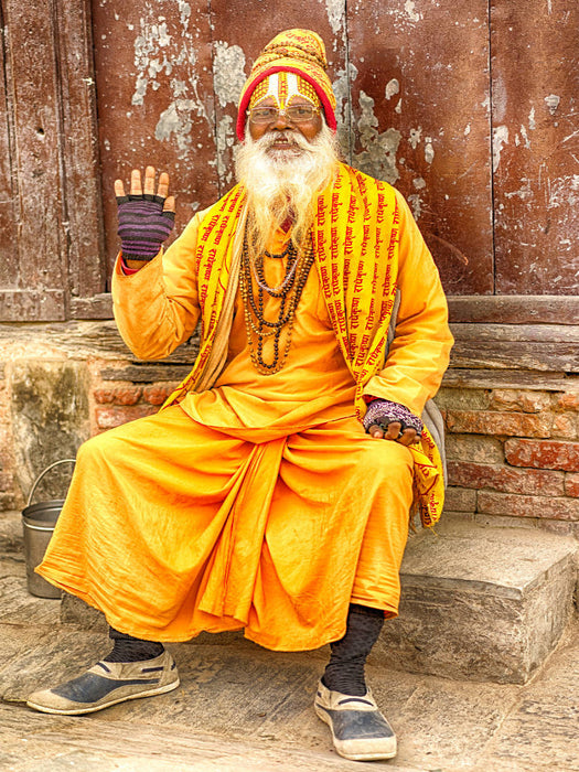 Der heilige Sadhu von Nepal - CALVENDO Foto-Puzzle'