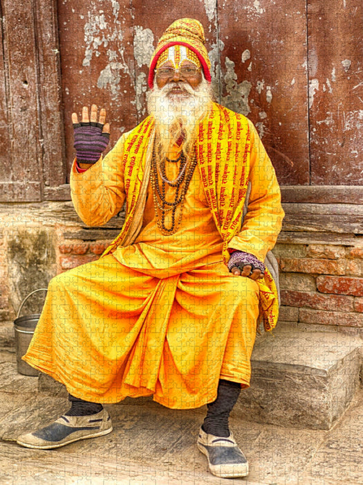 Der heilige Sadhu von Nepal - CALVENDO Foto-Puzzle'